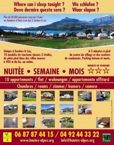'Residence morgon meublés de tourisme 3* SAVINES LE LAC' en Provence Alpes Cote d'Azur